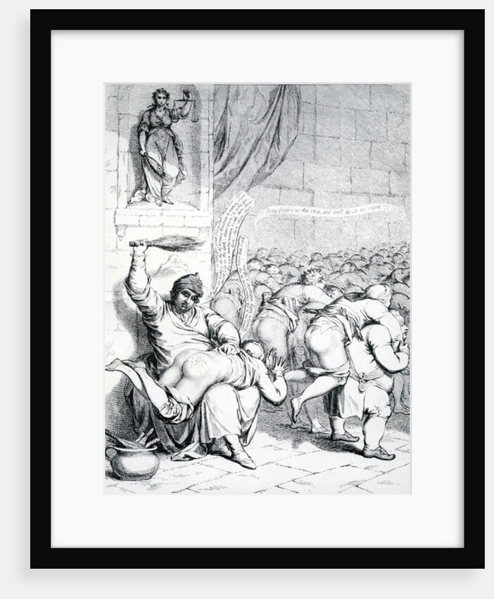 Westminster School, or Dr. Busby settling accounts with Master Billy and his Playmates, 1785 by English School