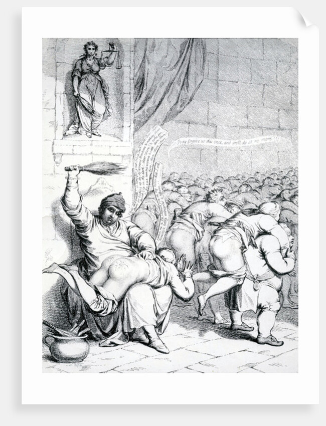 Westminster School, or Dr. Busby settling accounts with Master Billy and his Playmates, 1785 by English School