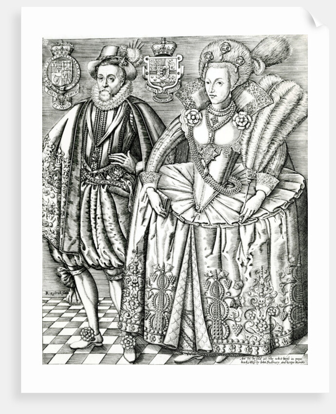 Portrait of James I and Anne of Denmark, 1618 by Renold Elstrack