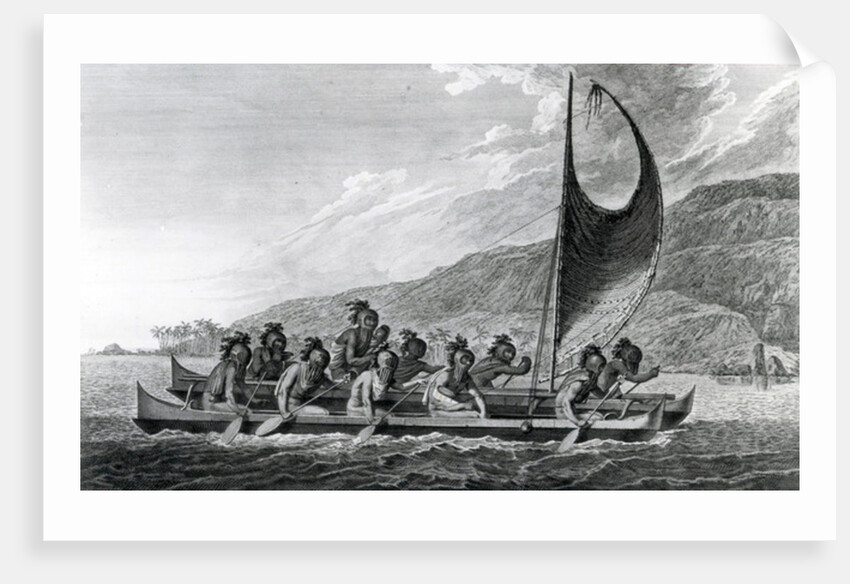 A Canoe of the Sandwich Islands, with the Rowers Masked, 1784 by John Webber