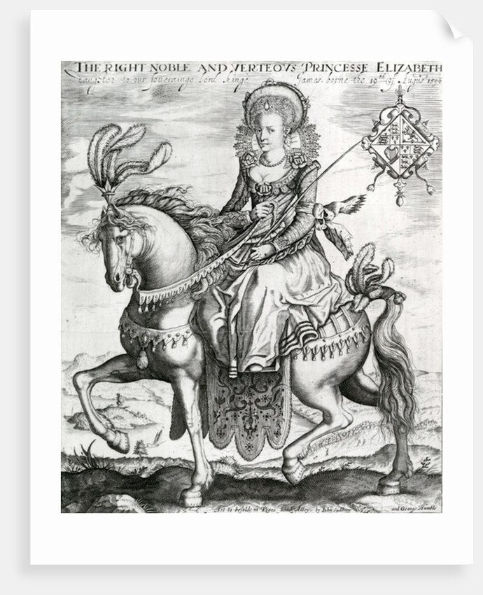 The Right Noble and Verteous Princesse Elizabeth, daughter to our soverainge lord kinge James, 1612-3 by Renold Elstrack