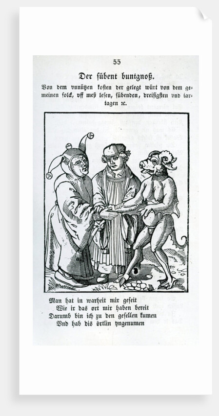 Minister, Fool and Devil from Das Kloster vol. 10, 1845-1849 by German School