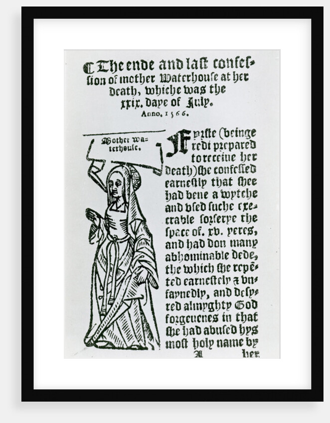 Mother Waterhouse, pamphlet, 1566 by English School
