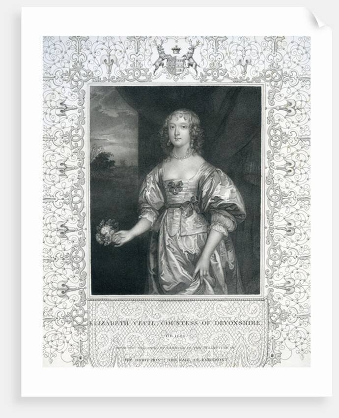 Elizabeth Cavendish, Countess of Devonshire, mid 17th century by Anthony van Dyck