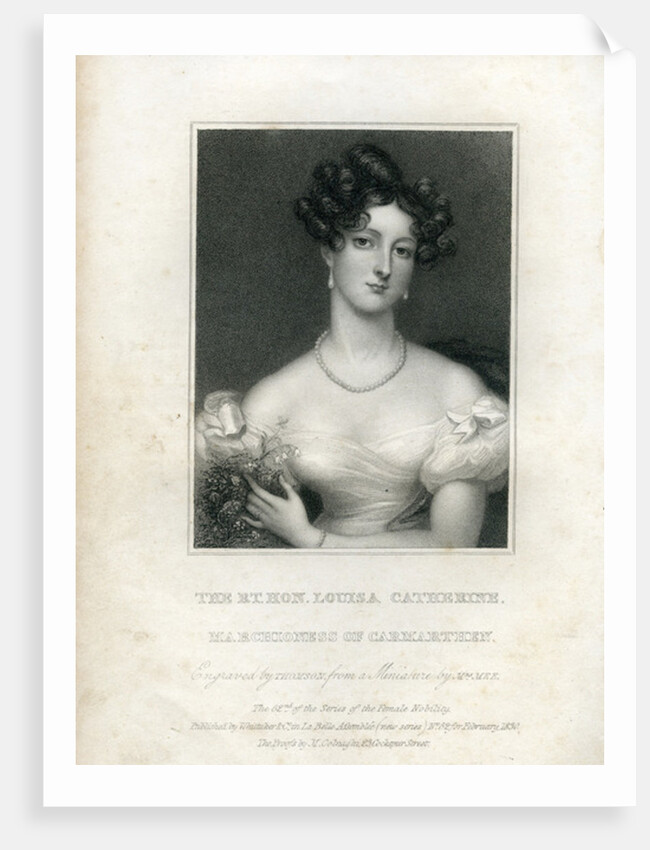 Louisa Catherine Osborne, Duchess of Leeds when Marchioness of Carmarthen, 1830 by English School