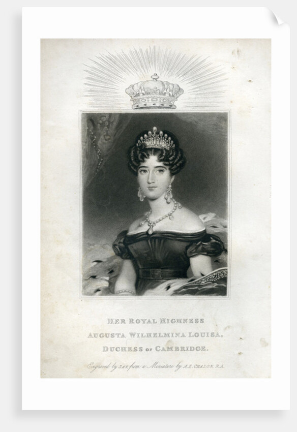 Her Royal Highness Augusta Wilhelmina Louisa, Duchess of Cambridge, 1830 by English School