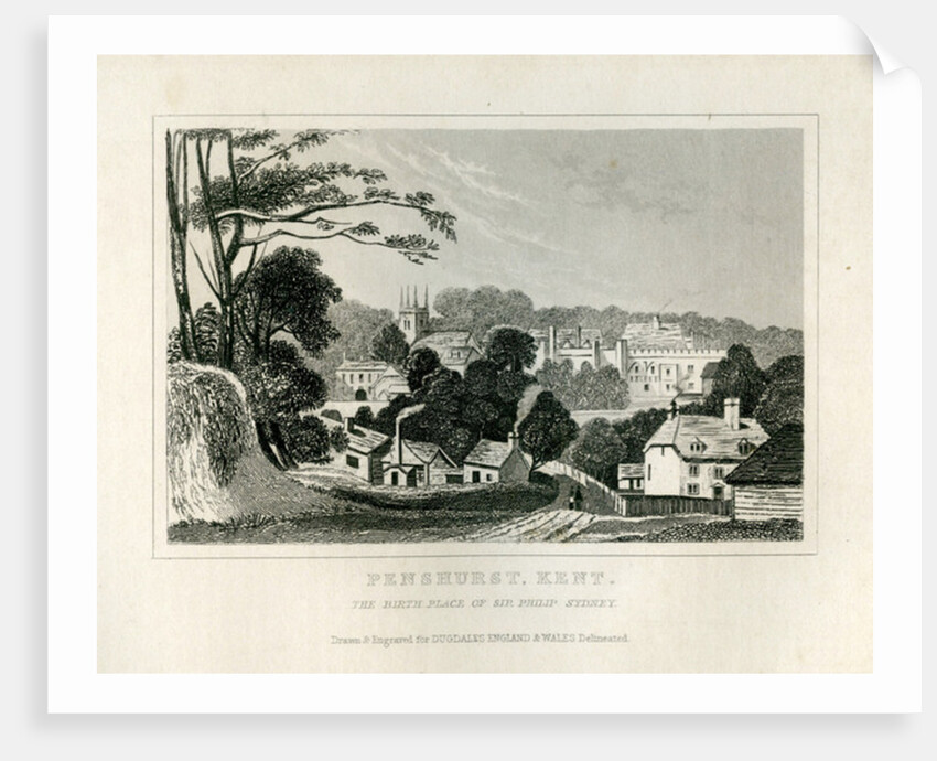 View of Penshurst, Kent, c.1840 by English School