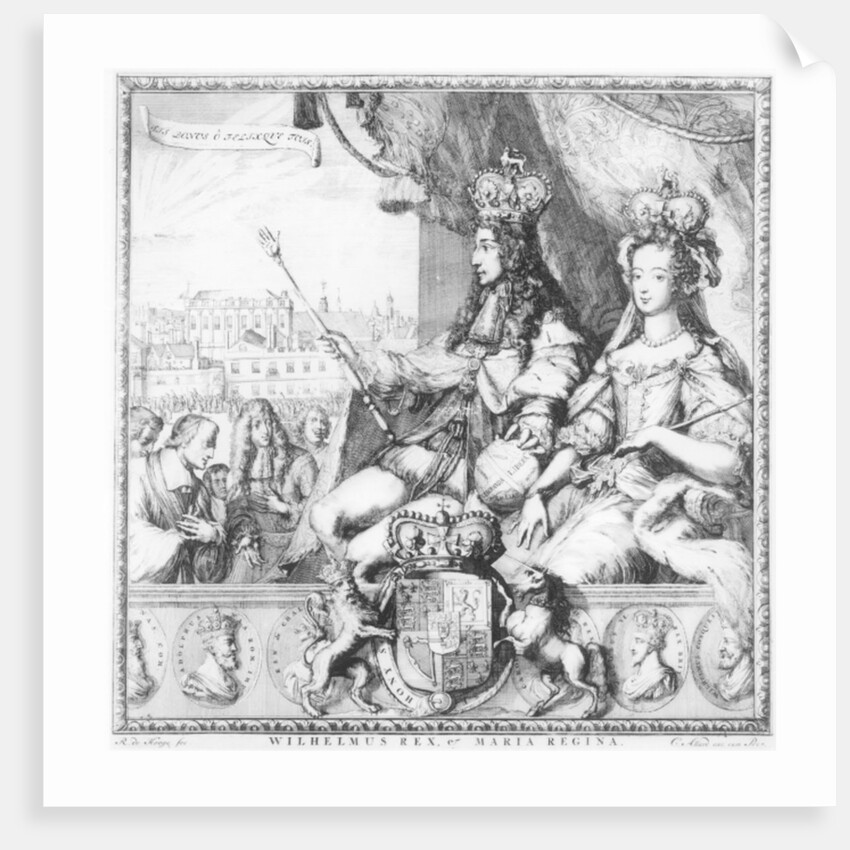 William III and Mary II engraved by the artist, c.1690 by Romeyn de Hooge