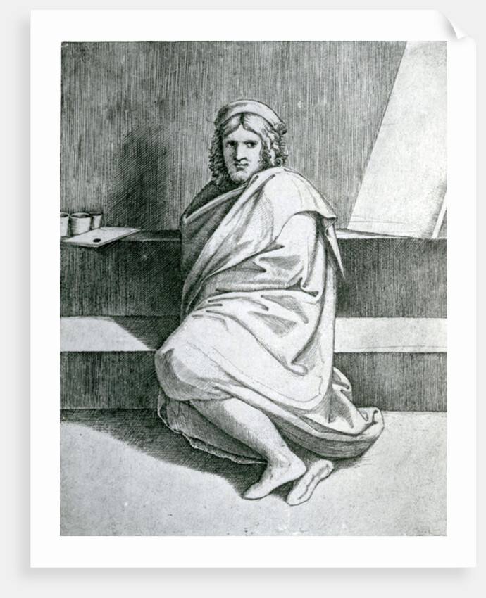 Raphael in a Cloak, c.1520 by Marcantonio Raimondi