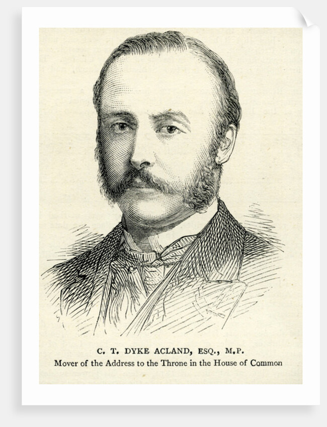 C. T. Dyke Acland Illustration from 'The Graphic' 17th February 1883 by English School