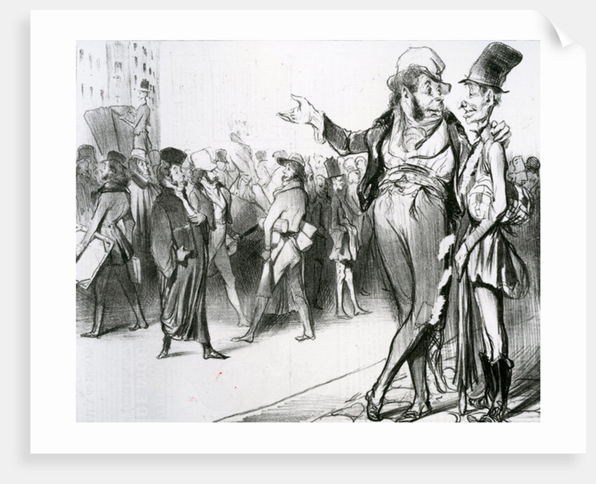 C'est tout de même flatteur d'avoir fait tant d'élèves! no.76 of the series Caricaturana published in 'Le Charivari,' 1838 by Honore Daumier