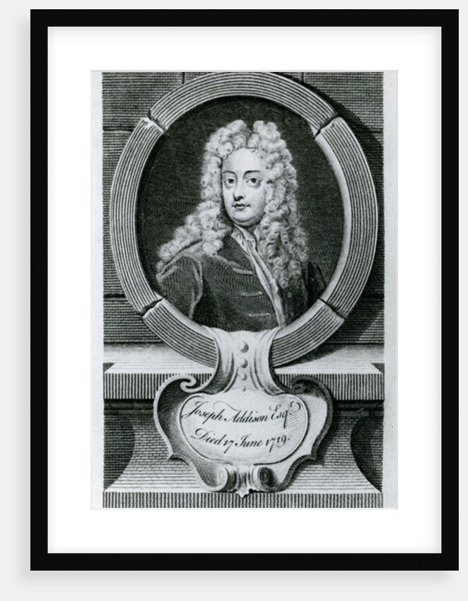 Joseph Addison, Esquire Illustration for the Universal Magazine, 1748 by Godfrey (after) Kneller