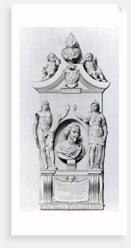 The monument of Sir Robert Ayton, 1798 by English School