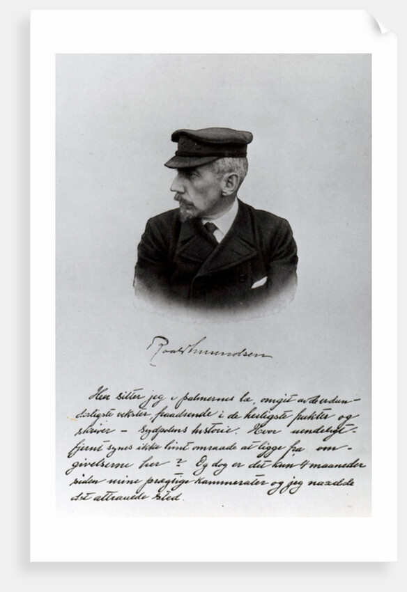 The Opening Page of Roald Amundsen's manuscript by English School