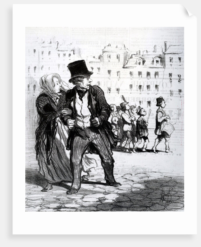 Le Alarmistes et les Alarmes by Honore Daumier