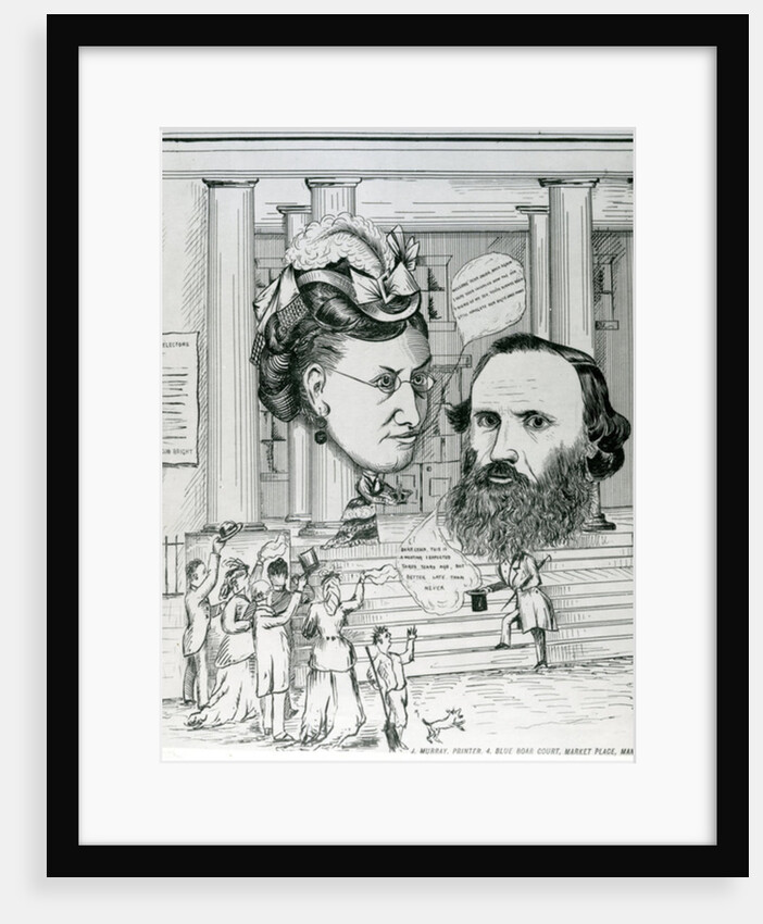 Jacob's return, meeting of Jacob Bright and Lydia Becker, magazine illustration by English School