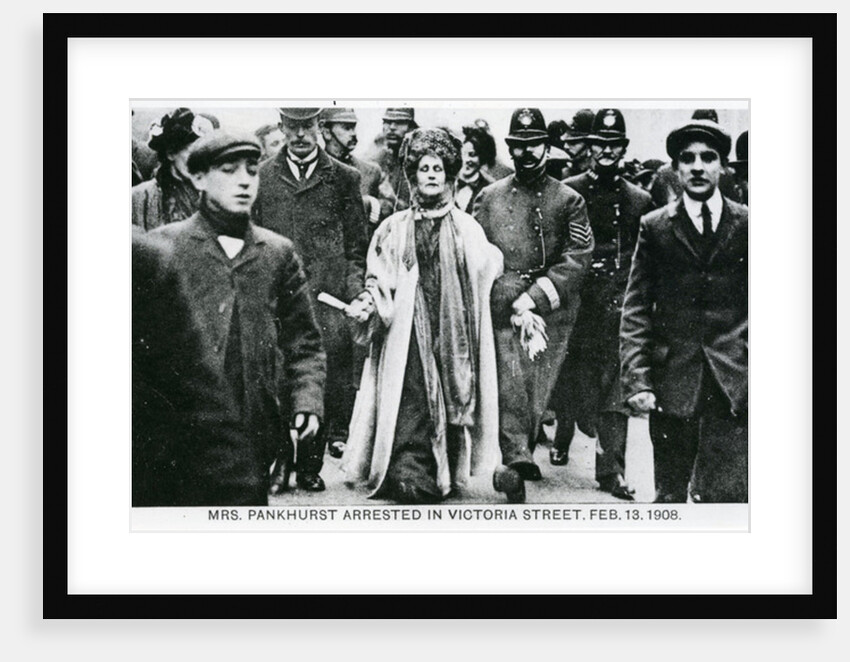 Arrest of Mrs Emmeline Pankhurst in Victoria Street, 13th February 1908 by English Photographer