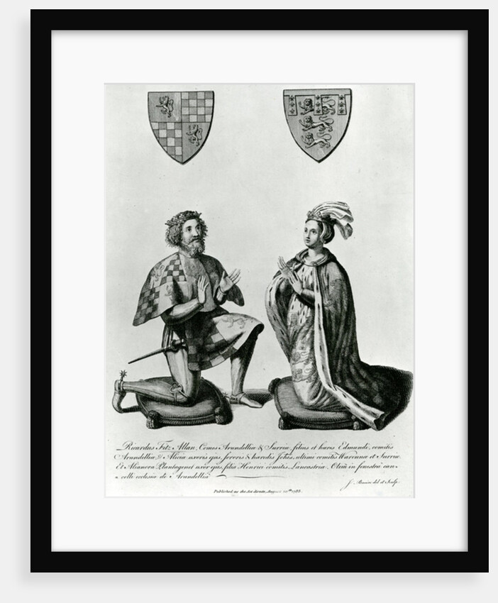 Richard Fitzalan, 3rd Earl of Arundel and Eleanor Countess of Arundel, 1785 by James Basire