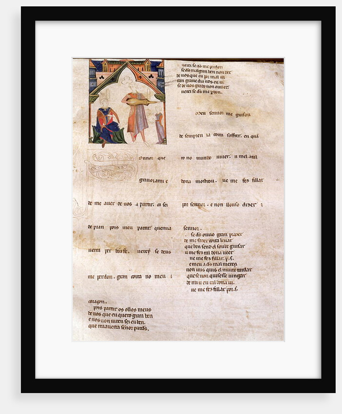 Page 197/R Ajuda Book of Verses, Page 197/R, 13th/14th century by School Portuguese