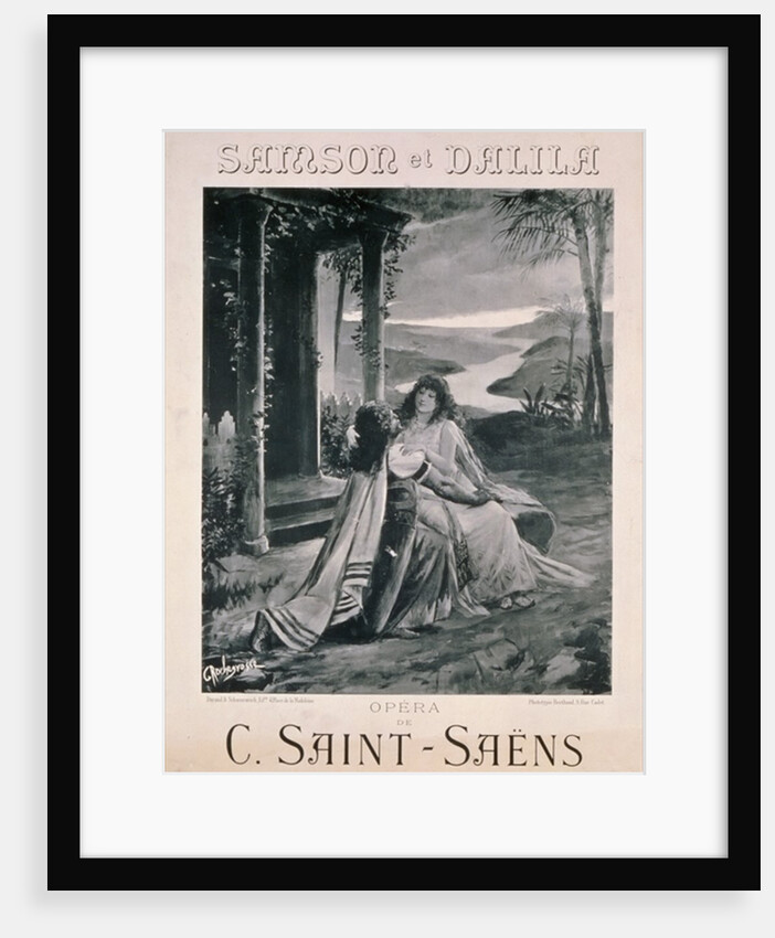 Poster advertising 'Samson and Dalila', opera by Camille Saint Saens by Georges Rochegrosse