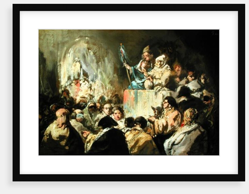 Addressing a Masked Crowd by Eugenio Lucas y Padilla