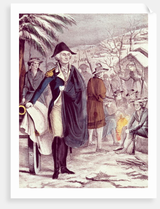 George Washington at Valley Forge, on Dec. 1777 by American School