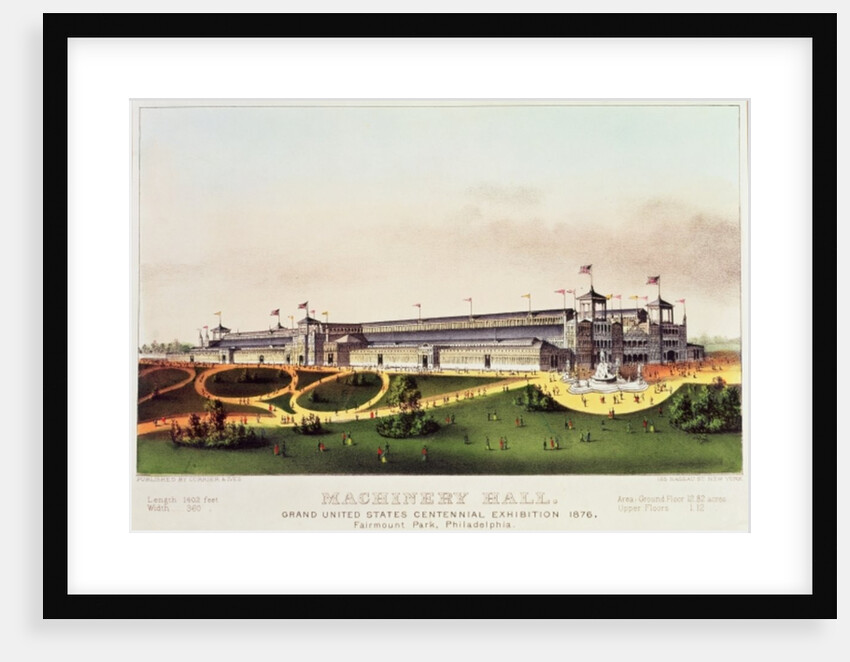 Machinery Hall, Grand United States Centennial Exhibition, Fairmount Park. by American School