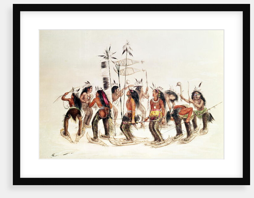 The Snow-Shoe Dance: To Thank the Great Spirit for the First Appearance of Snow by George (after) Catlin