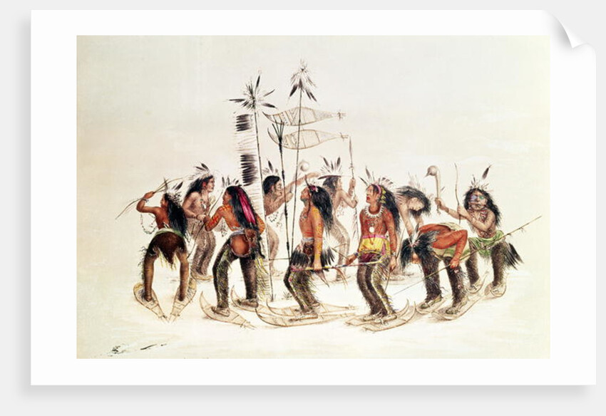 The Snow-Shoe Dance: To Thank the Great Spirit for the First Appearance of Snow by George (after) Catlin
