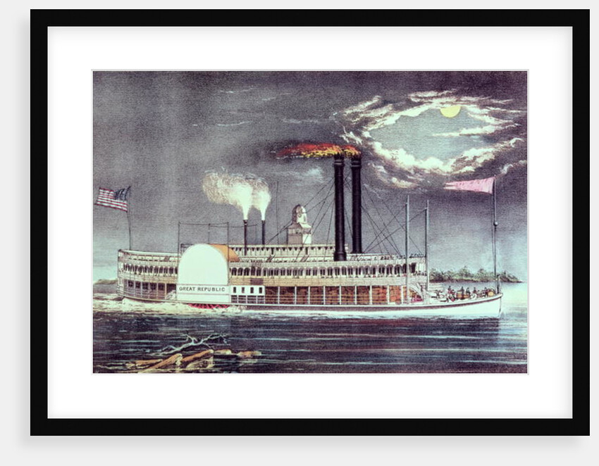 Moonlight on the Mississippi. by American School