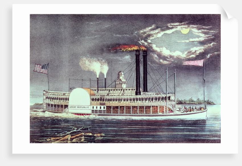 Moonlight on the Mississippi. by American School