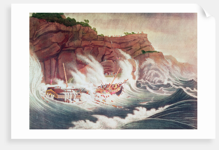 Loss of the Packet Ship Albion by Thomas (after) Birch