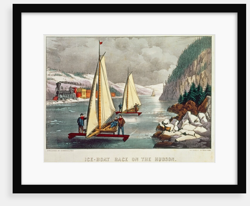 Ice-Boat Race on the Hudson by American School