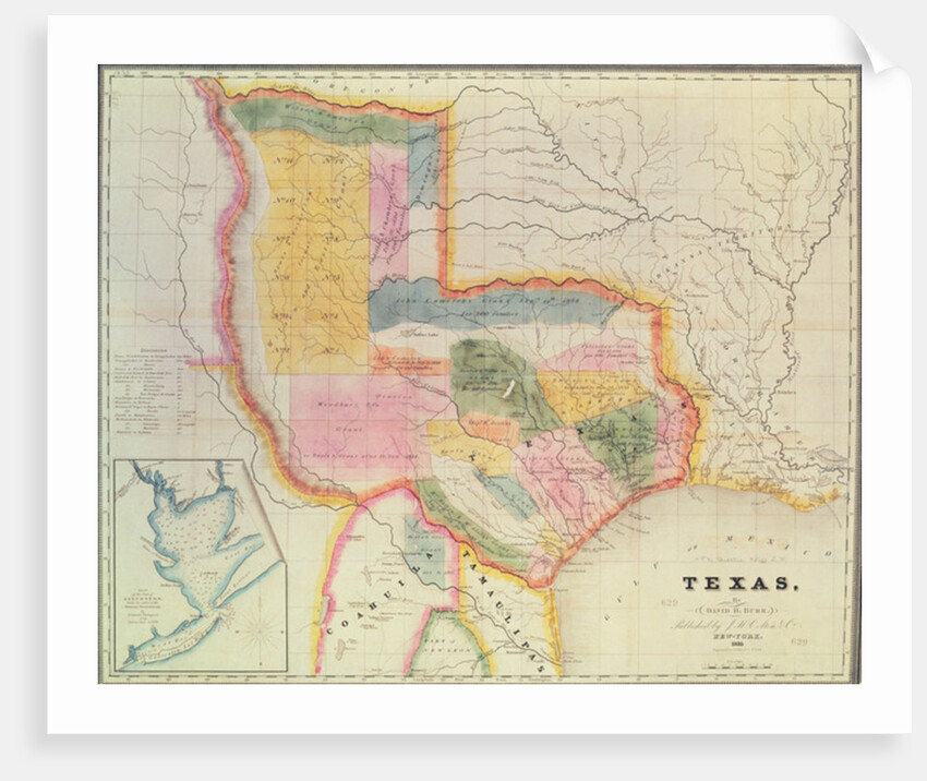 Map of the state of Texas, 1835 by David Burr