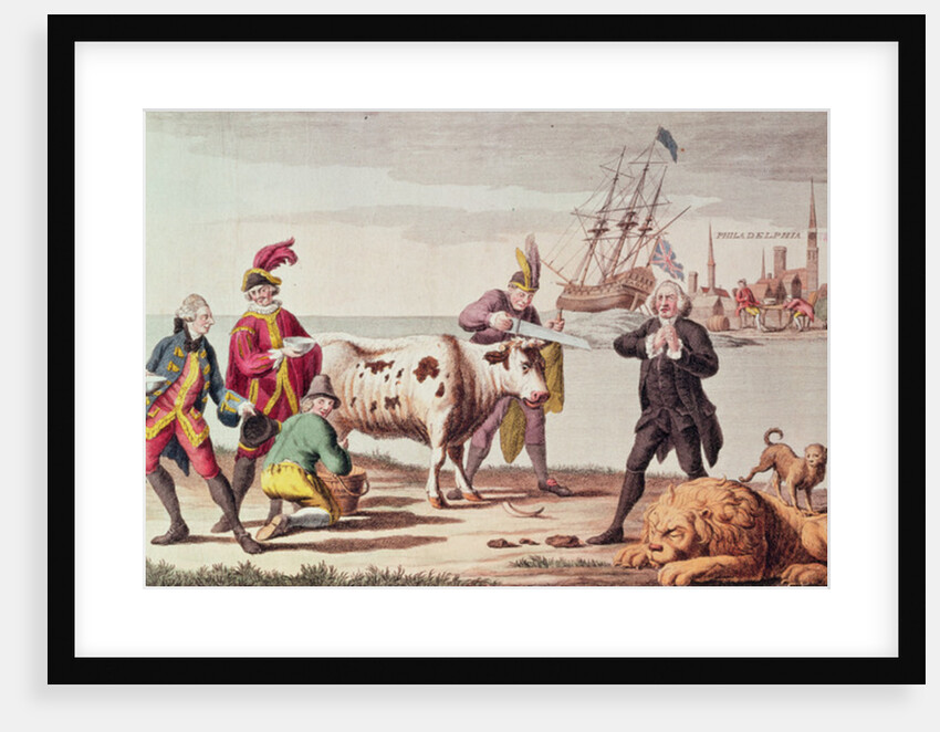 Indian Cutting the Horns of a Cow by American School