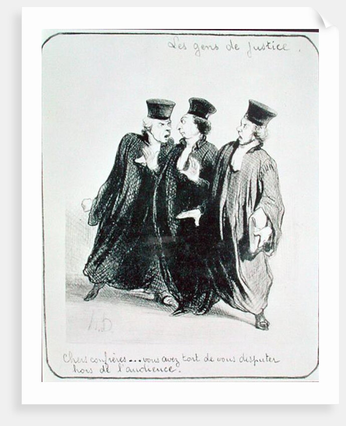 A Dispute Outside the Courtroom by Honore Daumier