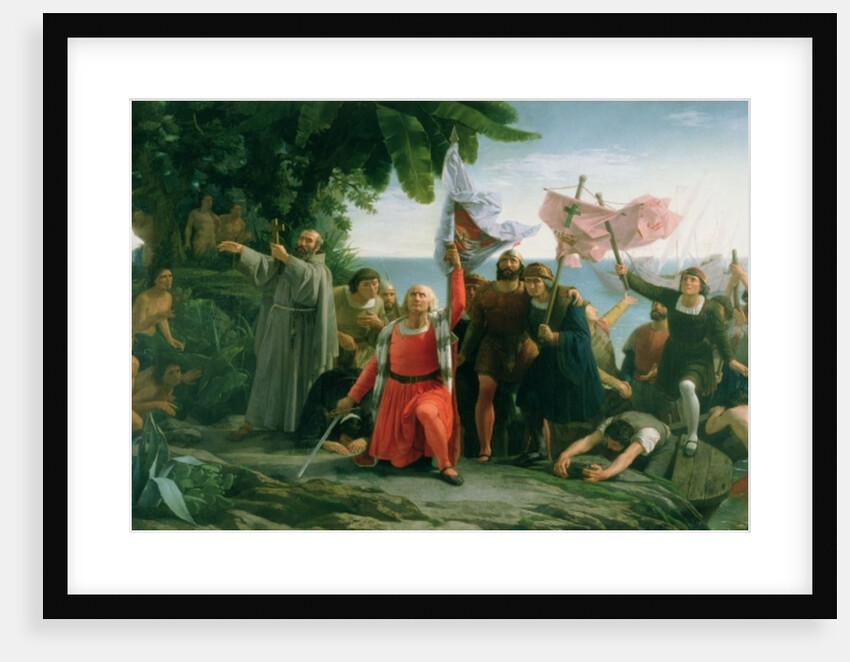 The First Landing of Christopher Columbus in America, 1862 by Dioscoro Teofilo Puebla Tolin