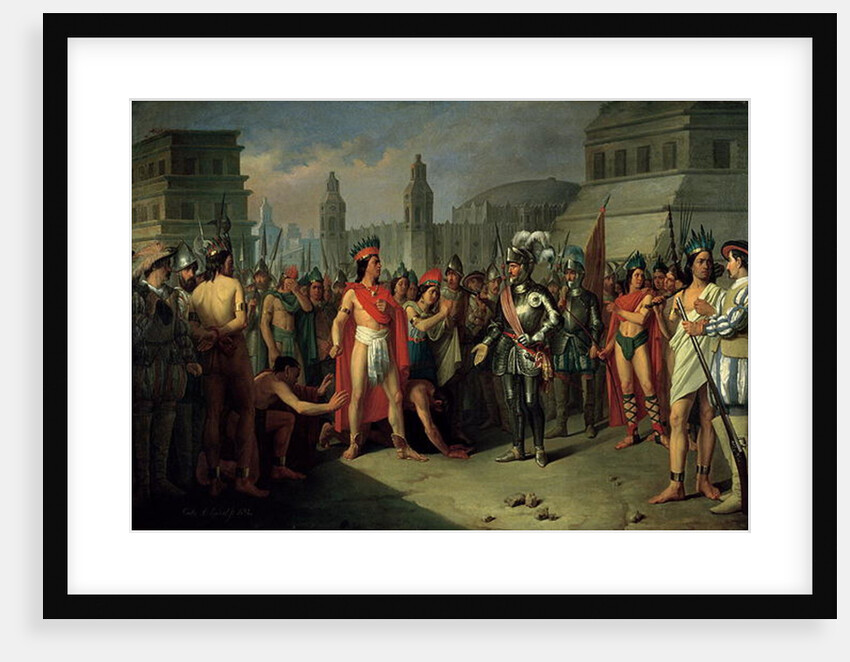 The Imprisonment of Guatimocin by the Troops of Hernan Cortes, 1856 by Carlos Maria Esquivel