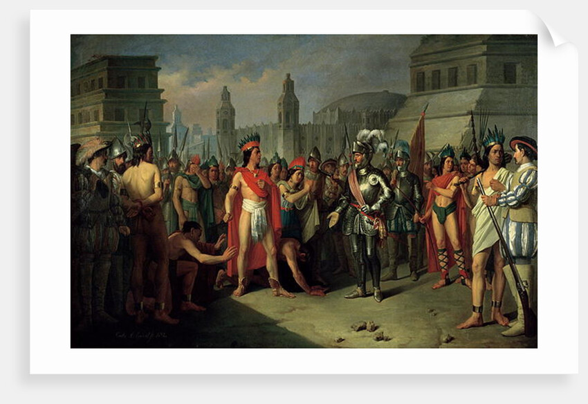 The Imprisonment of Guatimocin by the Troops of Hernan Cortes, 1856 by Carlos Maria Esquivel