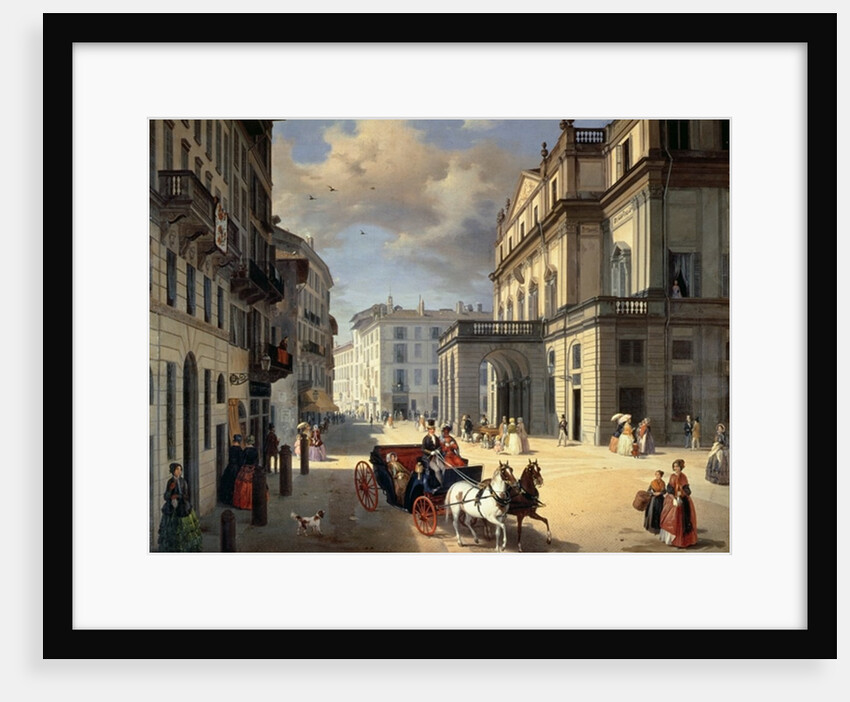 Front of La Scala Theatre, 1852 by Angelo Inganni
