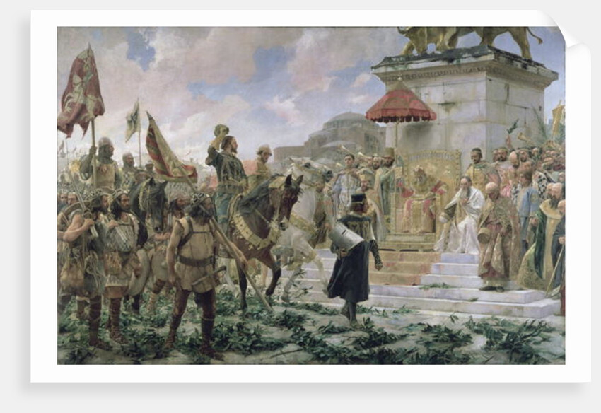 The Arrival of Roger de Flor in Constantinople in 1303 with 8000 'Almogavares' serving the Byzantine Emperor in Battle against the Turks, 1888 by Jose Moreno Carbonero