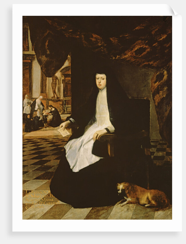 Portrait of Queen Mariana of Spain in Mourning, 1666 by Juan Bautista Martinez del Mazo
