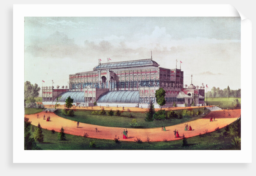 Horticultural Hall, Grand United States Centennial Exhibition 1876 by N. and Ives J.M. Currier