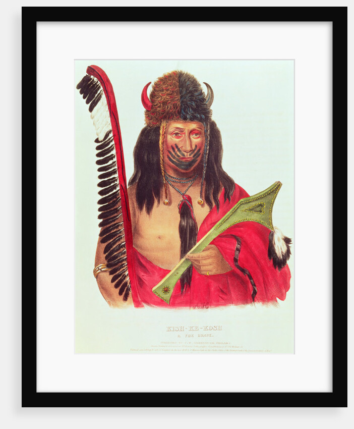 Kish-ke-kosh, a Fox Brave, 1838-44 by American School