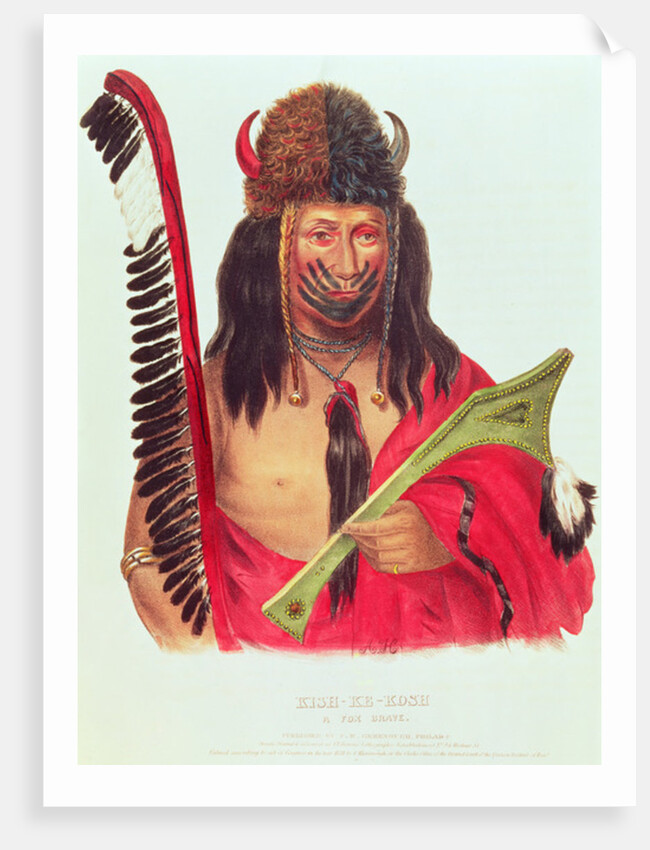 Kish-ke-kosh, a Fox Brave, 1838-44 by American School
