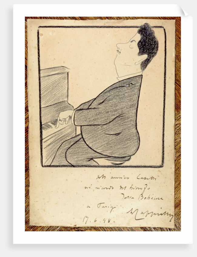 Caricature of Giacomo Puccini, 1898 by Leonetto Cappiello