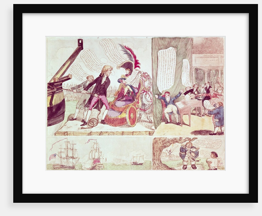 An Old Philosopher Teaching His Mad Son Economical Projects, c.1807 by American School