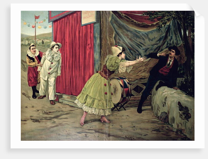 Scene from the opera 'Pagliacci' by Ruggiero Leoncavallo by French School