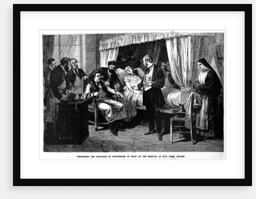 Performing the Transfusion of Blood at the Pitie-Salpetriere Hospital, 1874 by American School