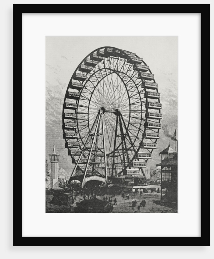 The Great Ferris Wheel in The World Columbian Exposition, 1st July 1893 by American School